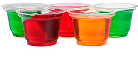 Fotografía gelatinas de colores de cerca